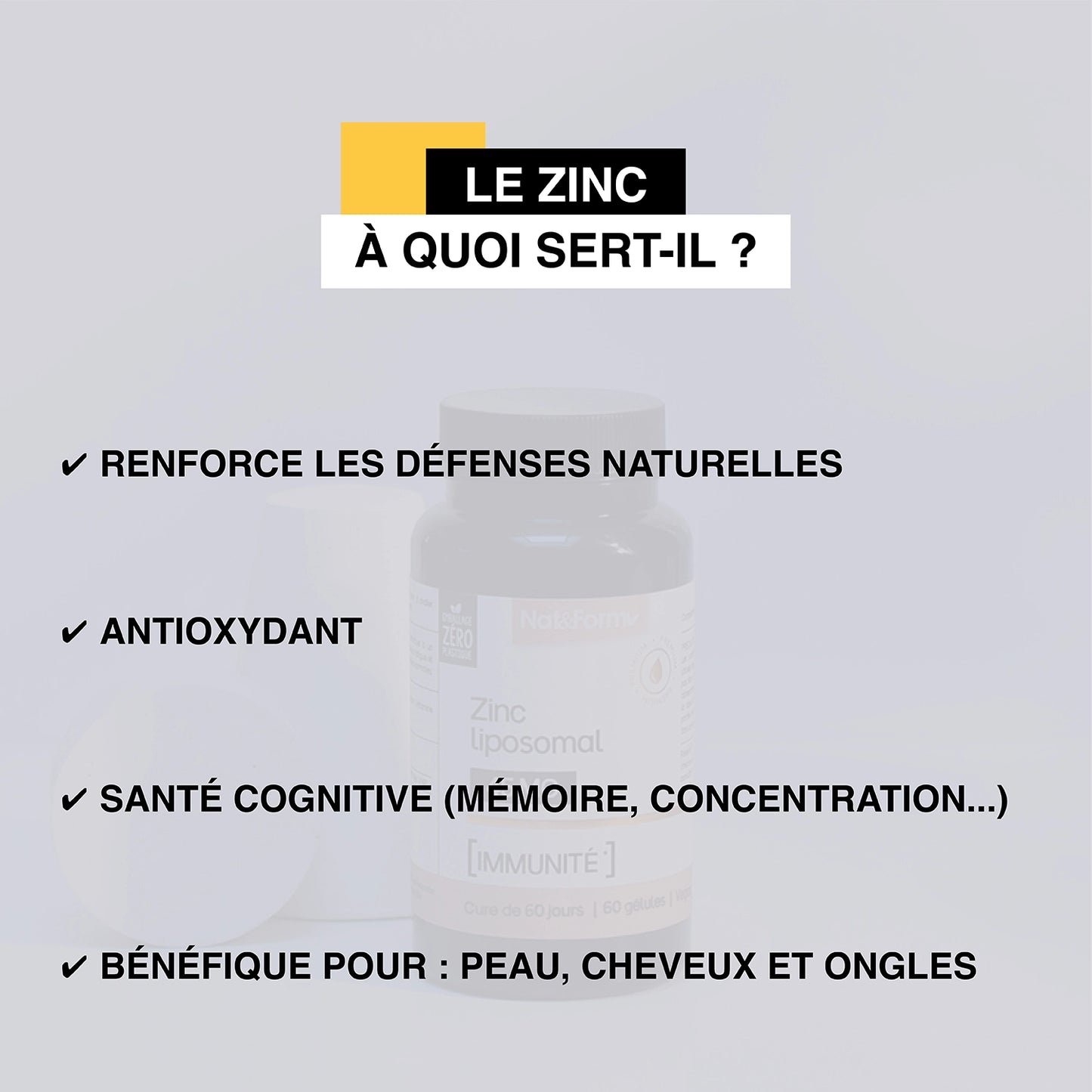 Zinc liposomal en gélules